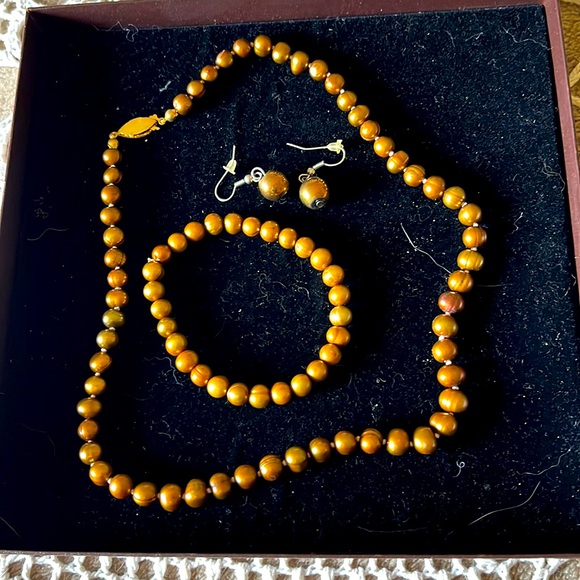 3 piece freshwater Pearl set - Picture 1 of 2